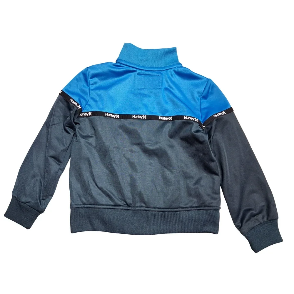 Hurley Toddler Boys 2T Two Piece Track Suit Jacket Pants Blue Navy Zip Front